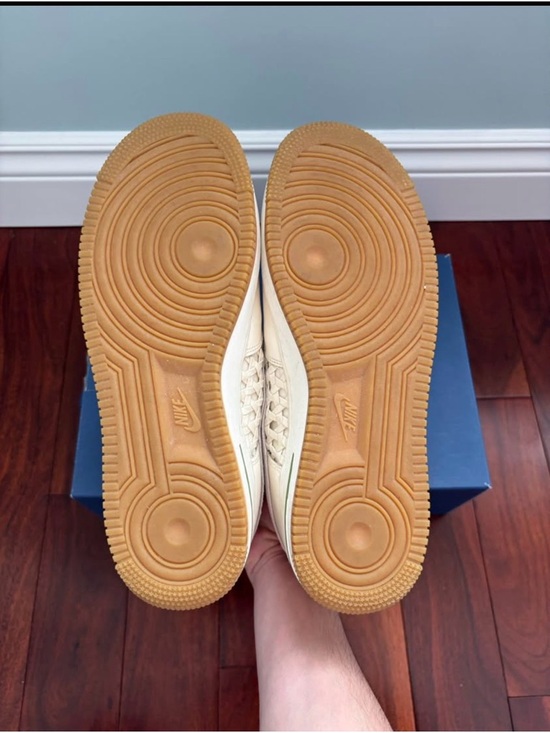 Nike Other - Nike Air Force 1 NAI-KE Bamboo.Nike Cream Woven Sneakers with Gum Outsoles